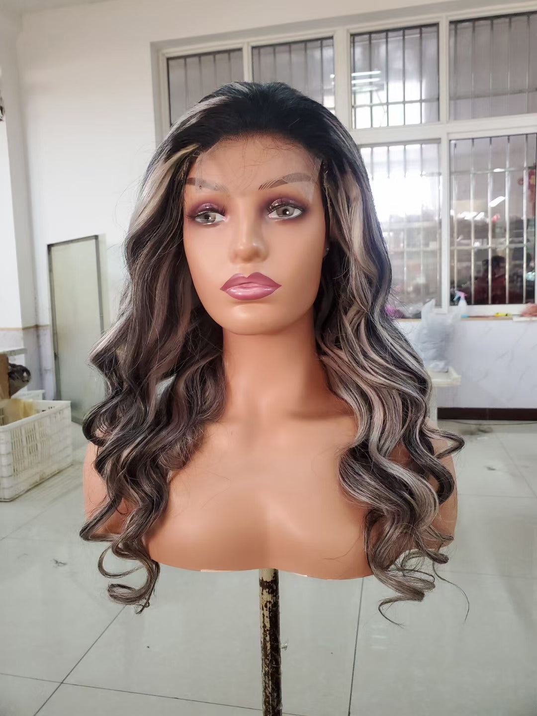 Big loose wave color #P1/60, 13x4 Lace Frontal wig 100% Virgin Human Hair Transparent  LACE Wig 180% density