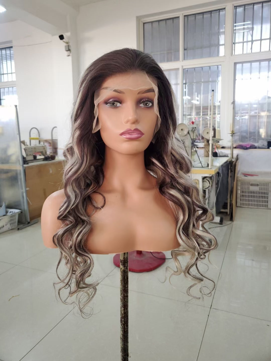 Big loose wave color #4/60, 13x4 Lace Frontal wig 100% Virgin Human Hair Transparent  LACE Wig 180% density