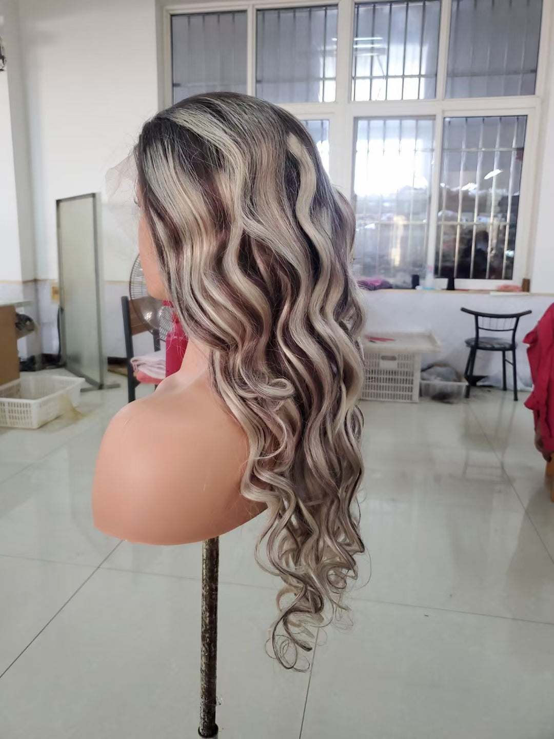 Big loose wave color #4/60, 13x4 Lace Frontal wig 100% Virgin Human Hair Transparent  LACE Wig 180% density