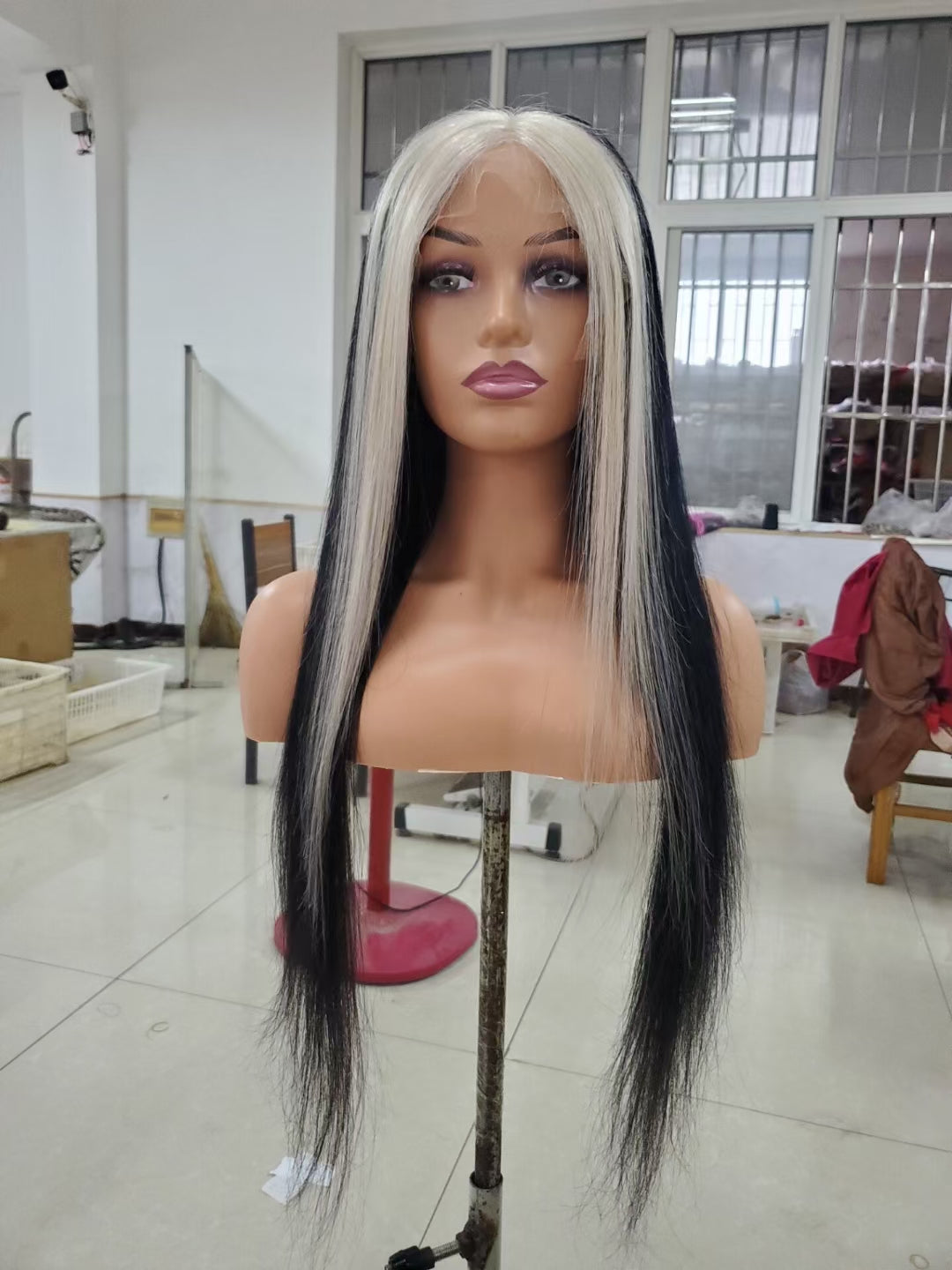 Straight，highlight #60/1 , 13x4 Lace Frontal wig 100% Virgin Human Hair Transparent  LACE Wig 180% density