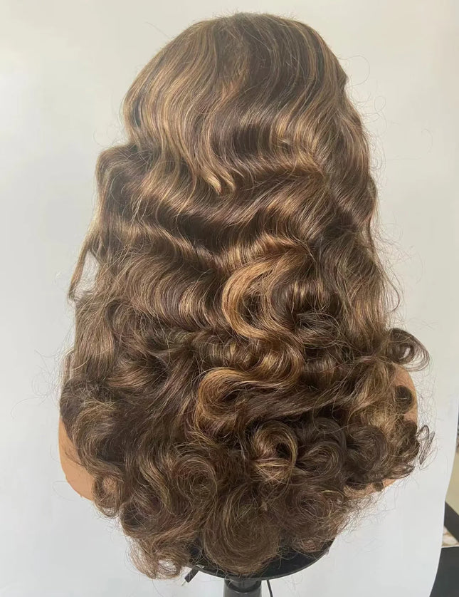 P4/30 fashion wave 4x4，5x5 Lace closure 100% Virgin Human Hair Wig 15A