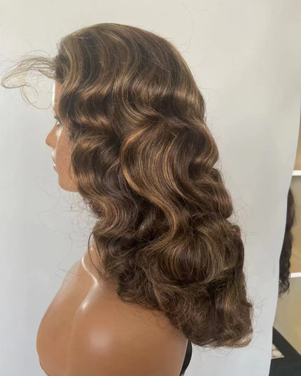 P4/30 fashion wave 4x4，5x5 Lace closure 100% Virgin Human Hair Wig 15A