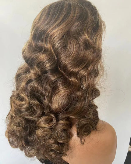 P4/30 fashion wave 4x4，5x5 Lace closure 100% Virgin Human Hair Wig 15A