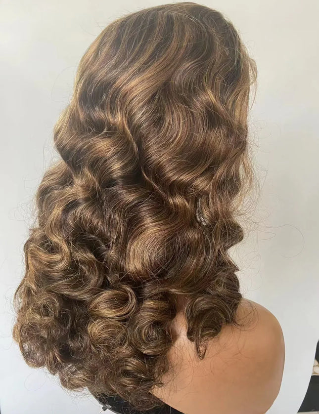 P4/30 fashion wave 4x4，5x5 Lace closure 100% Virgin Human Hair Wig 15A