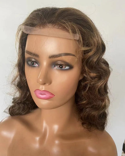 P4/30 fashion wave 4x4，5x5 Lace closure 100% Virgin Human Hair Wig 15A