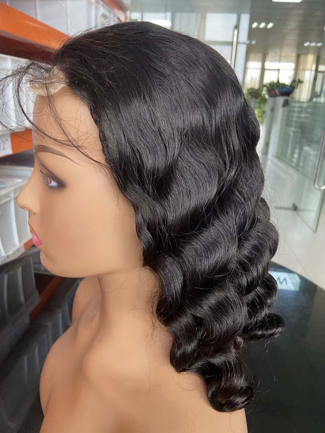 Natural color big curl Bob Wig 4x4，5*5 Lace closure wig 100% Virgin Human Hair