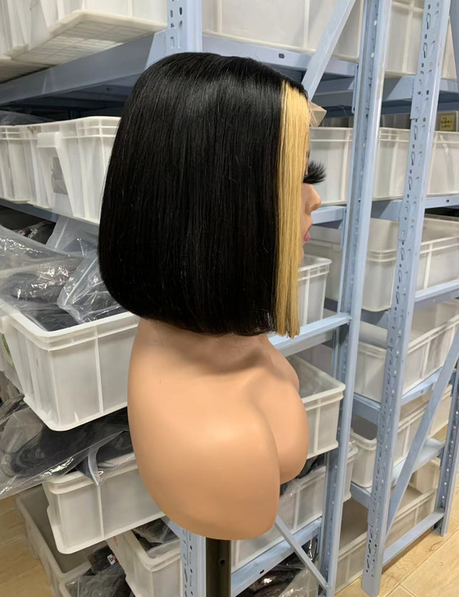 Color #1b/27  hightlight Bob Wig 2x6 Lace closure wig 100% Virgin Human Hair