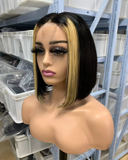 Color #1b/27  hightlight Bob Wig 2x6 Lace closure wig 100% Virgin Human Hair