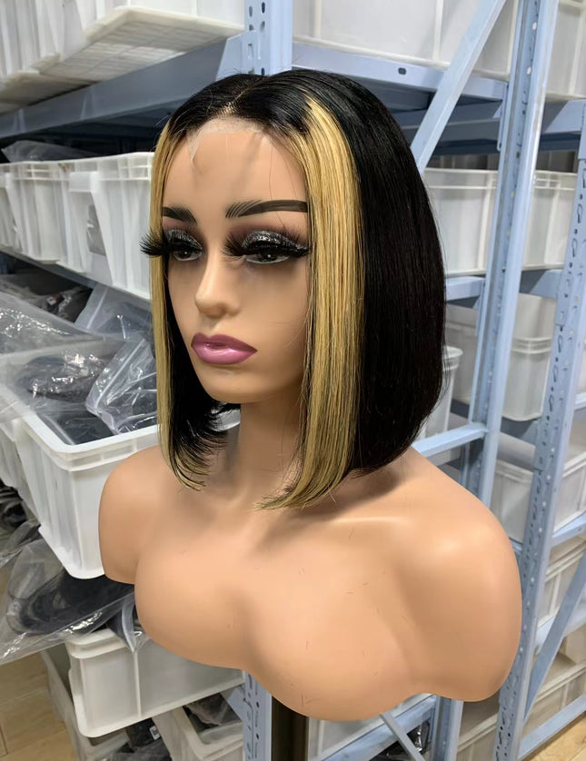 Color #1b/27  hightlight Bob Wig 2x6 Lace closure wig 100% Virgin Human Hair