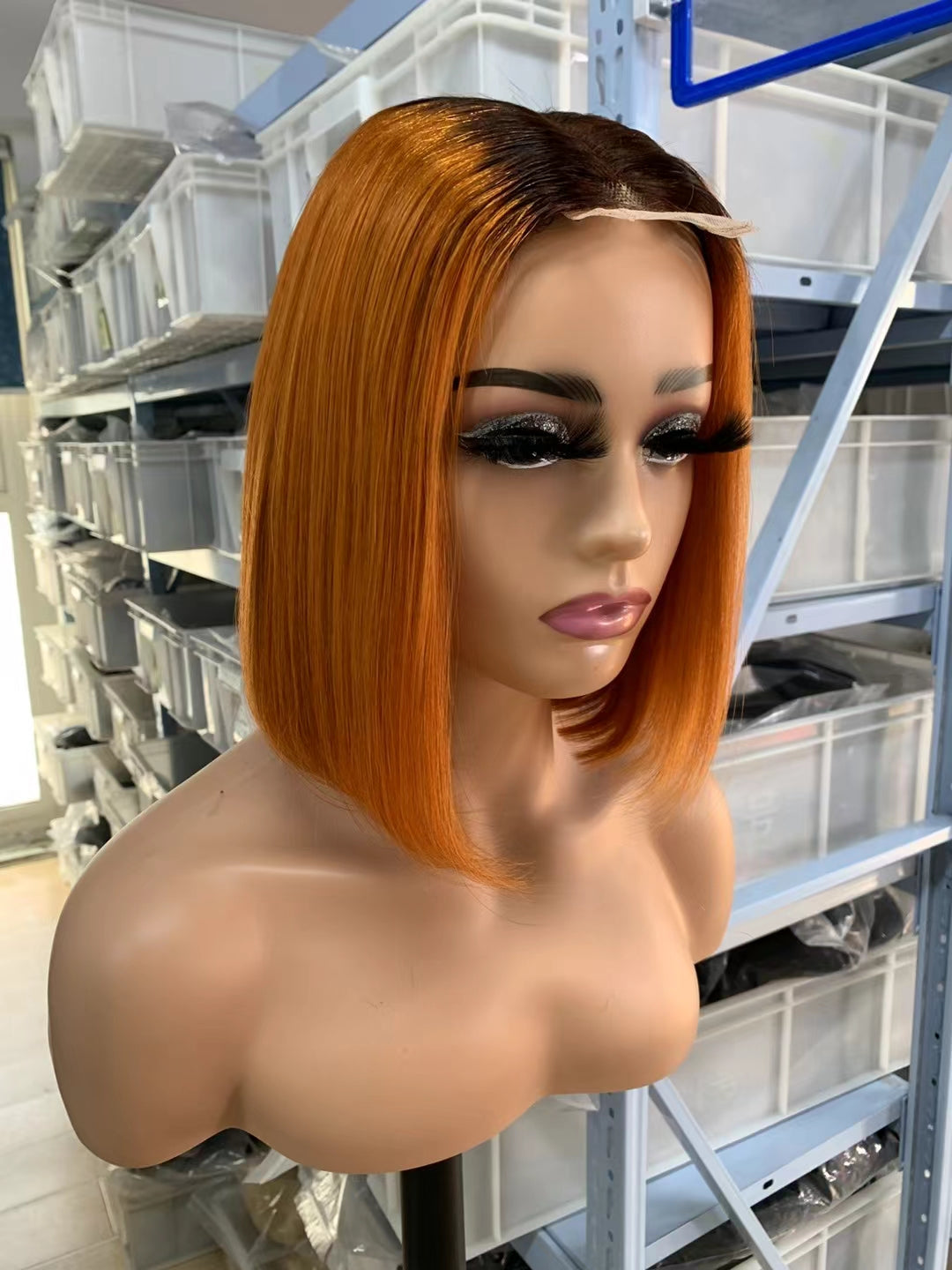 Color #1B/350 Bob Wig 2x6 Lace closure wig 100% Virgin Human Hair