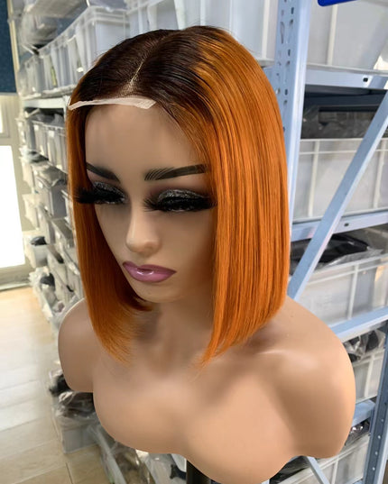 Color #1B/350 Bob Wig 2x6 Lace closure wig 100% Virgin Human Hair