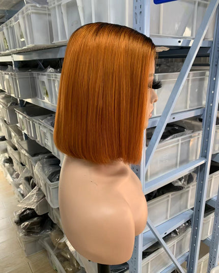 Color #1B/350 Bob Wig 2x6 Lace closure wig 100% Virgin Human Hair