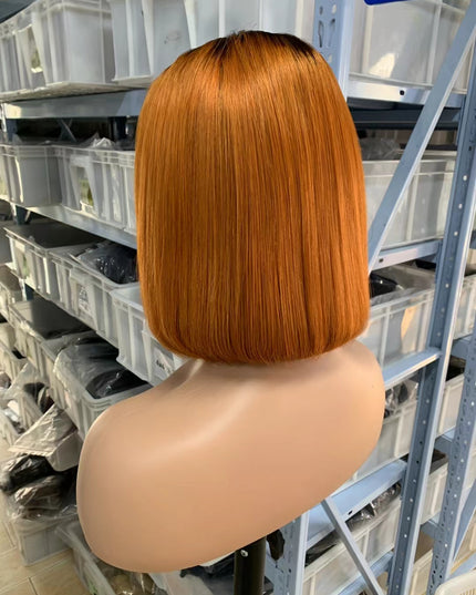 Color #1B/350 Bob Wig 2x6 Lace closure wig 100% Virgin Human Hair