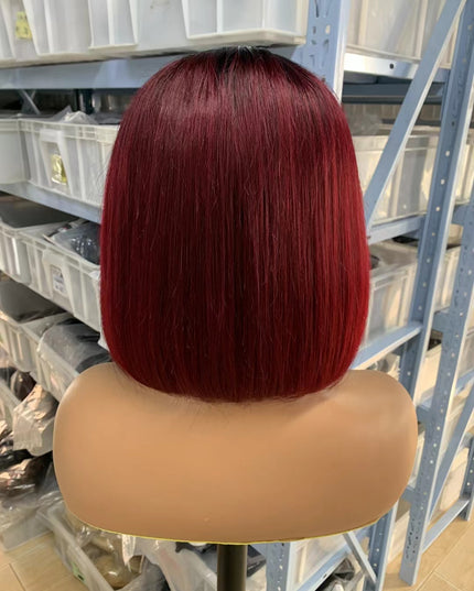 Color #1b/99j Bob Wig 2x6 Lace closure wig 100% Virgin Human Hair