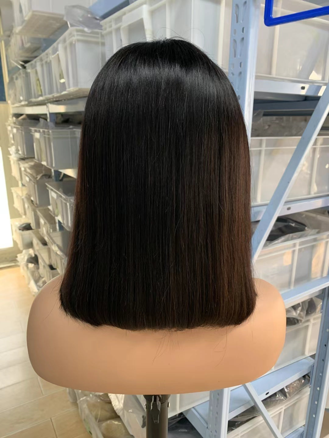 Natural black straight Bob Wig 2x6 Lace closure wig 100% Virgin Human Hair