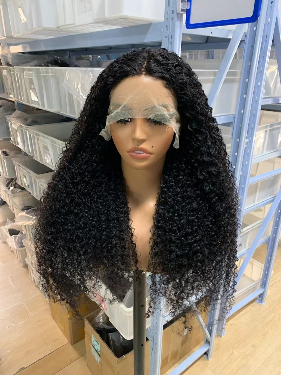 Jerry curly 13x4 Lace Frontal 100% Virgin Human Hair Transparent  LACE Wig 180% density