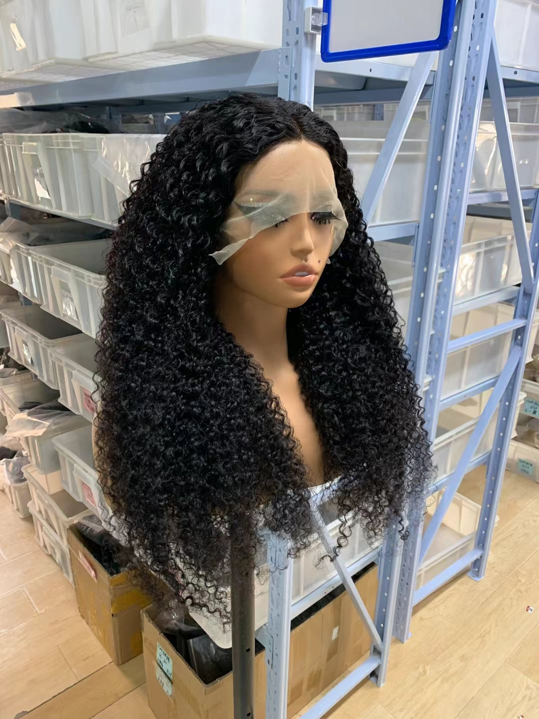 Jerry curly 13x4 Lace Frontal 100% Virgin Human Hair Transparent  LACE Wig 180% density