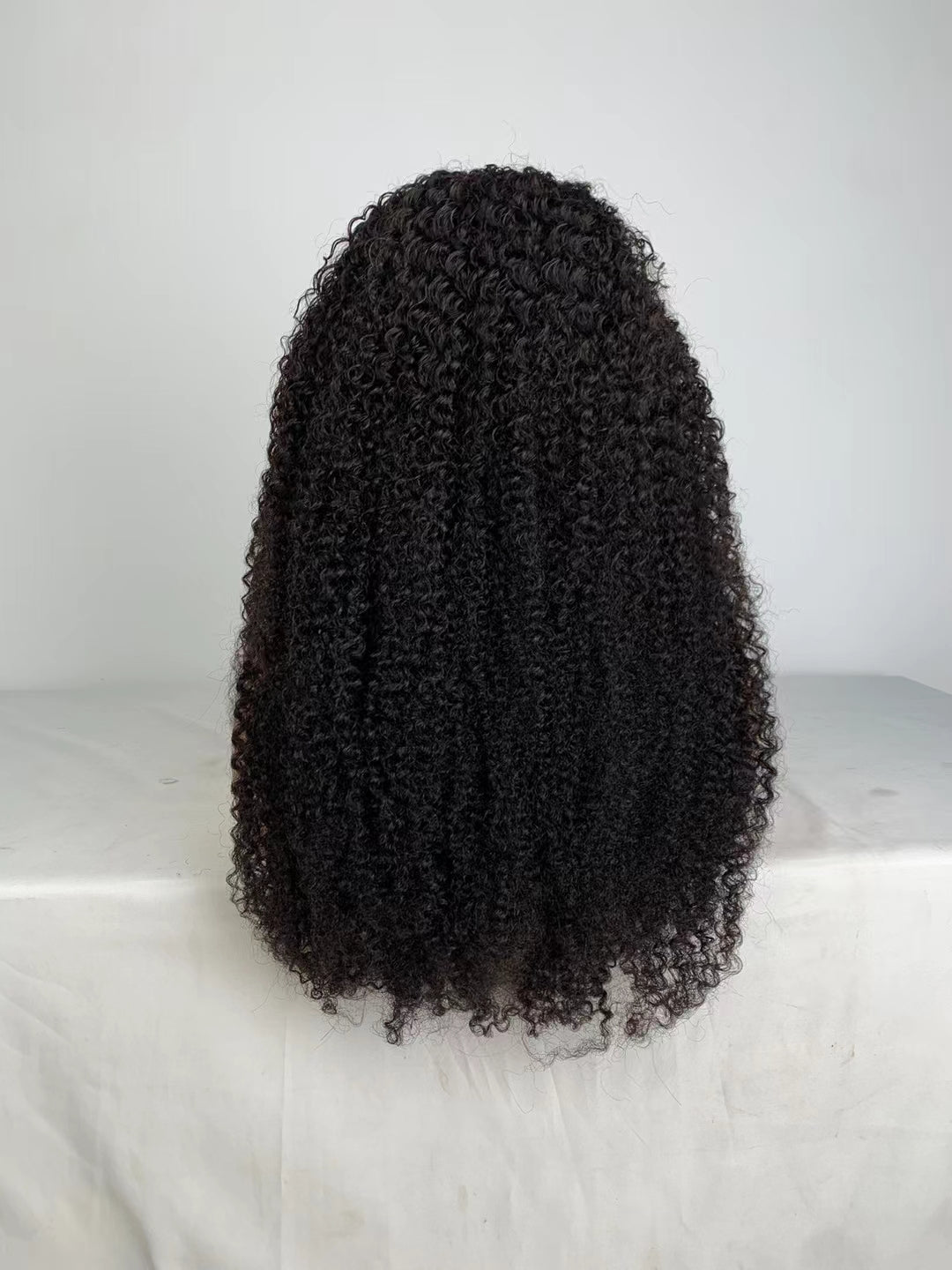 Natural black  4C curly  13x4 Transparent  Lace Frontal 100% Virgin Human Hair LACE Wig 180% density