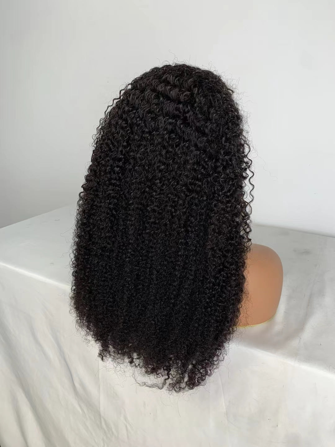 Natural black  4C curly  13x4 Transparent  Lace Frontal 100% Virgin Human Hair LACE Wig 180% density