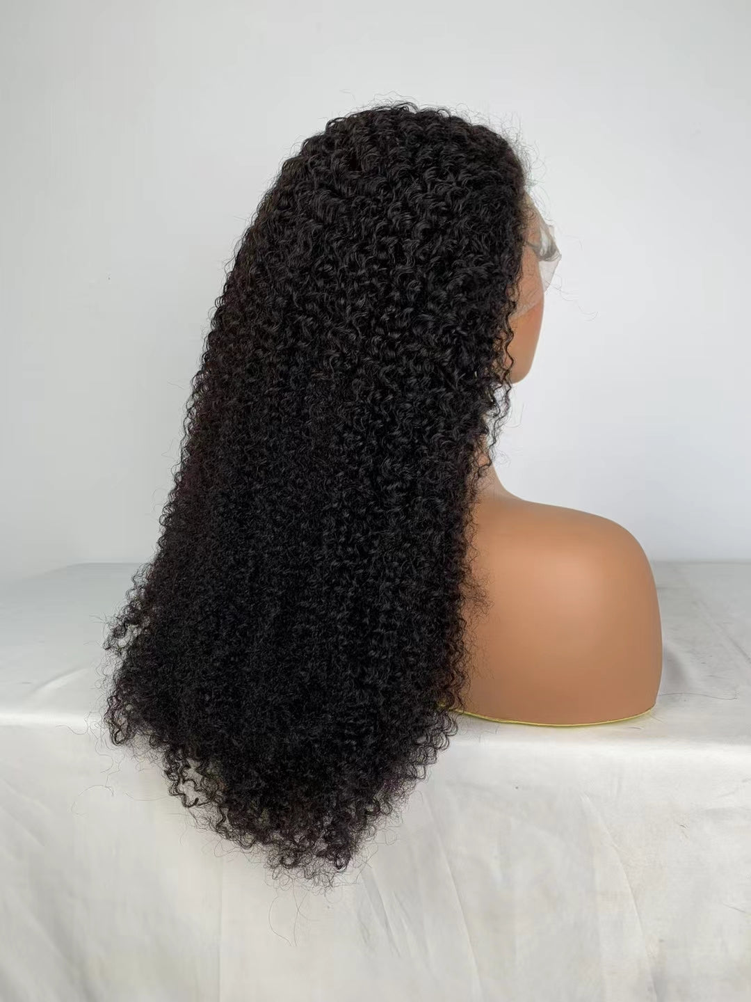 Natural black  4C curly  13x4 Transparent  Lace Frontal 100% Virgin Human Hair LACE Wig 180% density