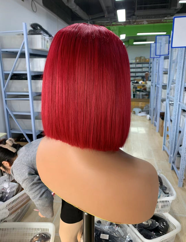 Color #99j Bob Wig 2x6 Lace closure wig 100% Virgin Human Hair