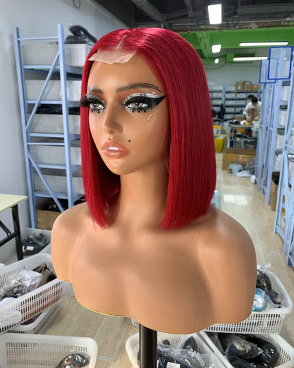 Color #99j Bob Wig 2x6 Lace closure wig 100% Virgin Human Hair