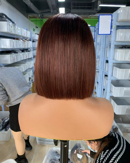 Color #4 Bob Wig 2x6 Lace closure wig 100% Virgin Human Hair