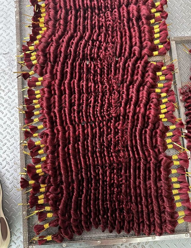 deep wave #99j color 15A human hair bulk for braiding