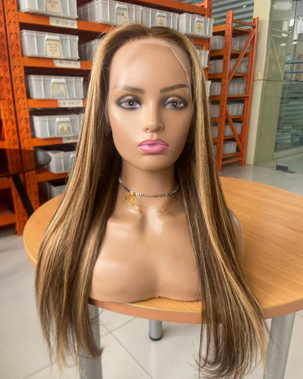 straight  4/27 color Lace Frontal 13x4 Virgin Human Hair Wig 15A