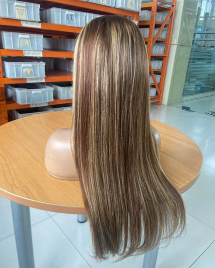 straight  4/27 color Lace Frontal 13x4 Virgin Human Hair Wig 15A