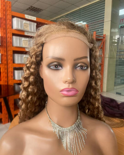 #27 water wave 4x4，5x5 Lace closure 100% Virgin Human Hair Wig 15A