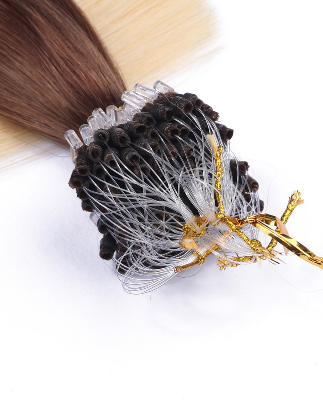 Micro ring hair extensions---Ombre Color 4/613