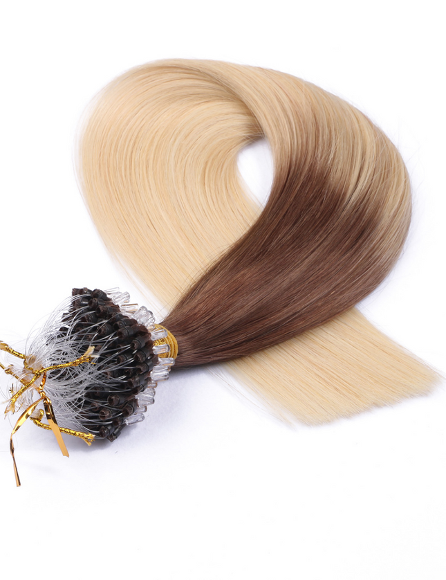 Micro ring hair extensions---Ombre Color 4/613