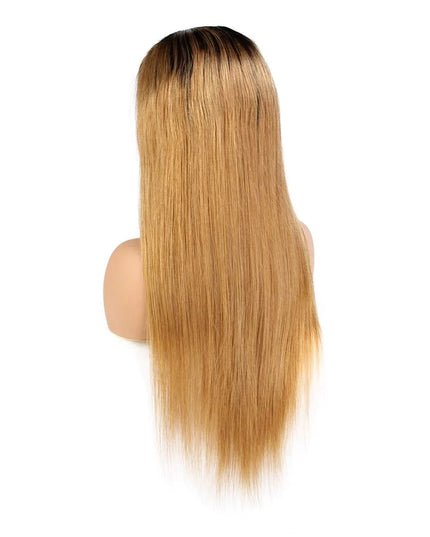 straight ombre 1B/27 Lace Frontal 13x4 Virgin Human Hair LACE Wig 15A