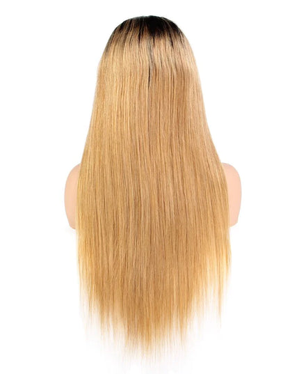 straight ombre 1B/27 Lace Frontal 13x4 Virgin Human Hair LACE Wig 15A