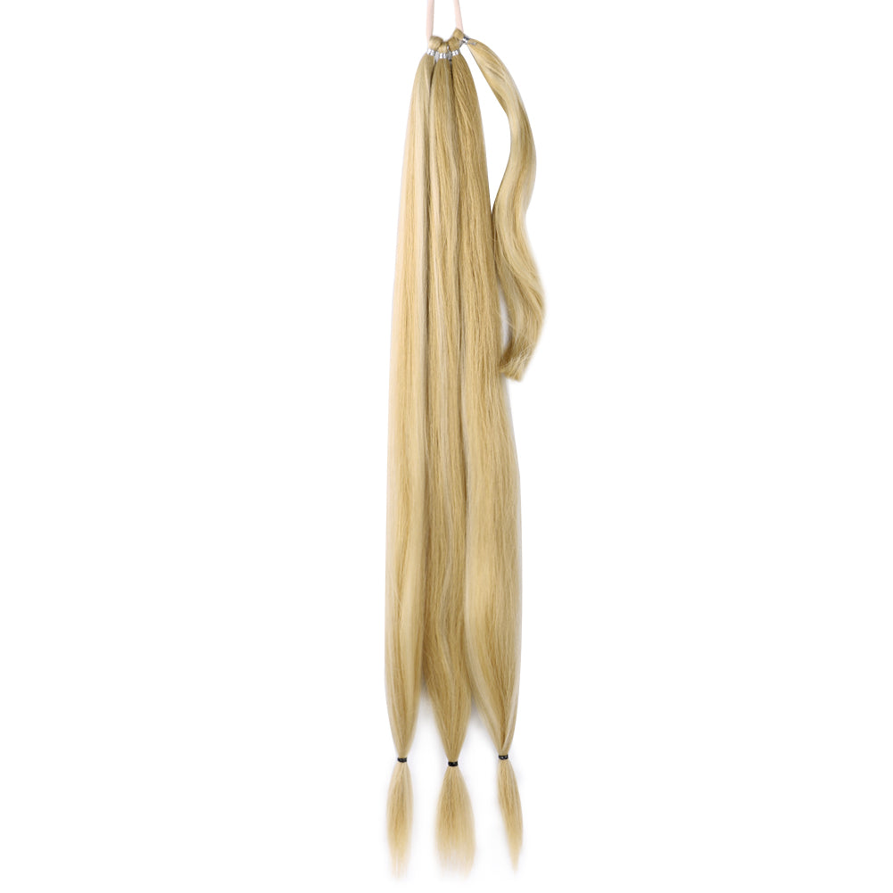 Fiber Hair Boxing Long Braid Ponytail- color p27/613