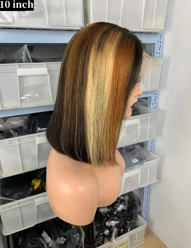 1b/27/30 Bob Wig 13x4 Lace Front 100% Virgin Human Hair 150% density