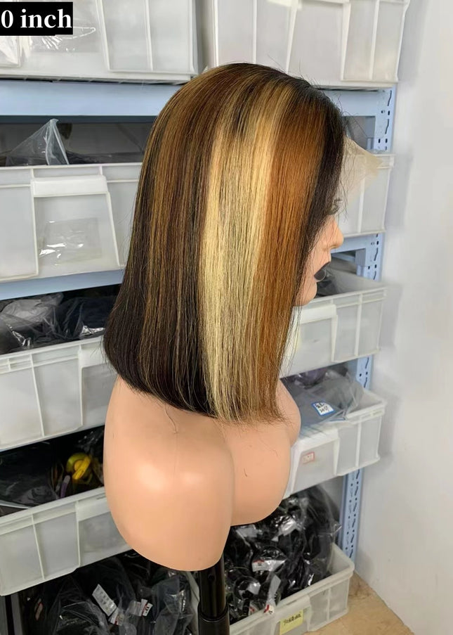 1b/27/30 Bob Wig 13x4 Lace Front 100% Virgin Human Hair 150% density