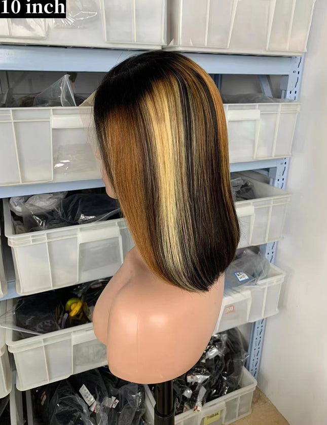 1b/27/30 Bob Wig 13x4 Lace Front 100% Virgin Human Hair 150% density