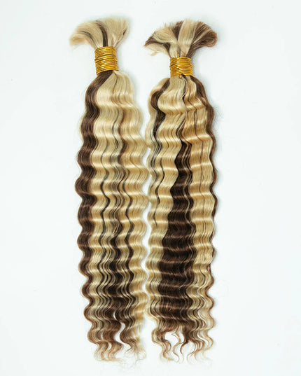 Deep wave P30/613 color 15A human hair bulk for braiding