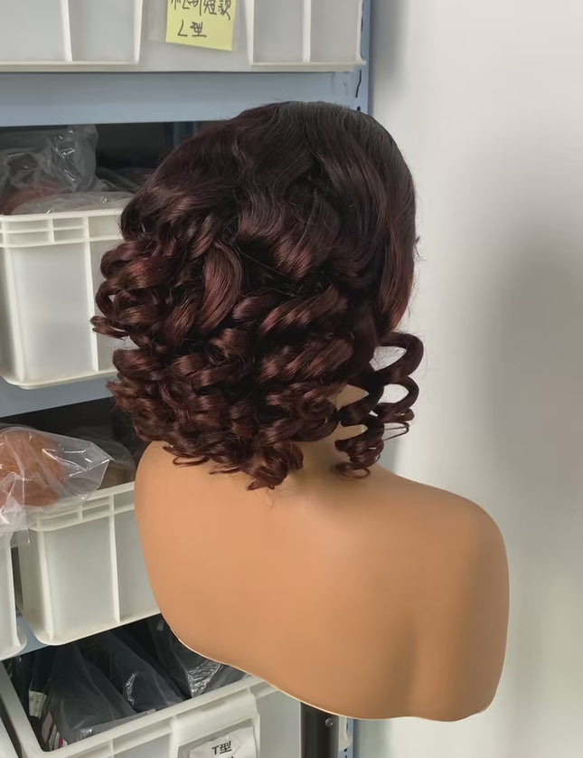 Loose wave ombre 1B/4 color Bob Wig 13x4 Lace Front 100% Virgin Human Hair 150% density