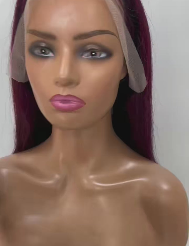 straight 1B/99J Lace Frontal 13x4 Virgin Human Hair lace wig 15A