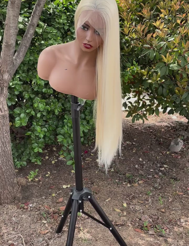 Synthetic lace frontal color wig---13*6---blonde color