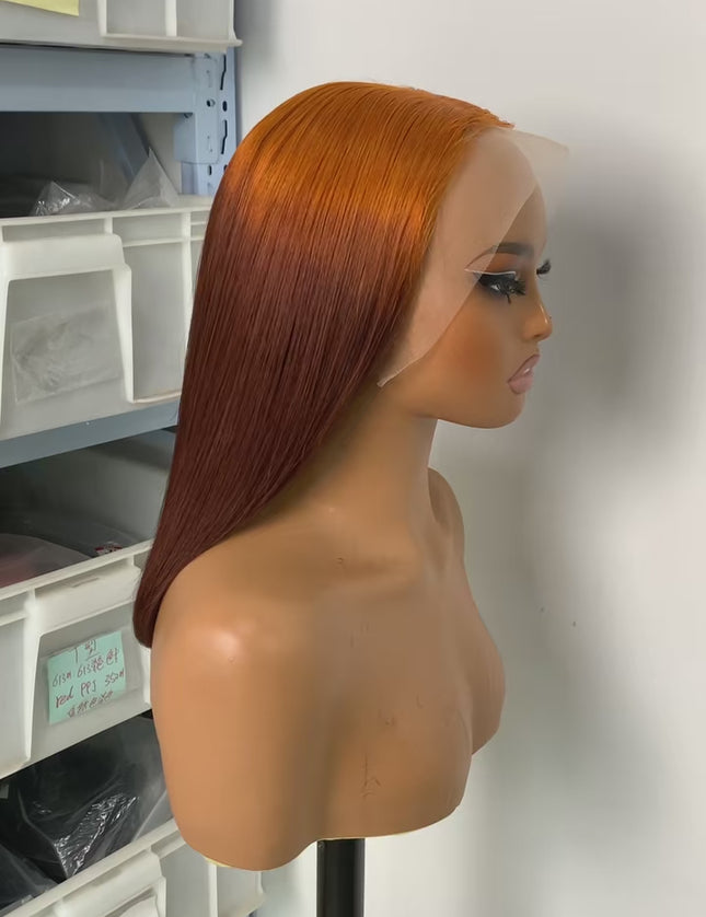 Double drawn ombre 350/4 Bob Wig 13x4 Lace Front 100% Virgin Human Hair 180% density
