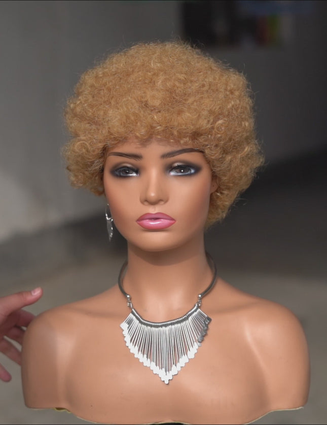 Machine made pixie cut wig---JK9032---#27---pay 1 get 2