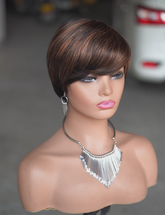 Machine made pixie cut wig---JK9149---#P1B/30---pay 1 get 2
