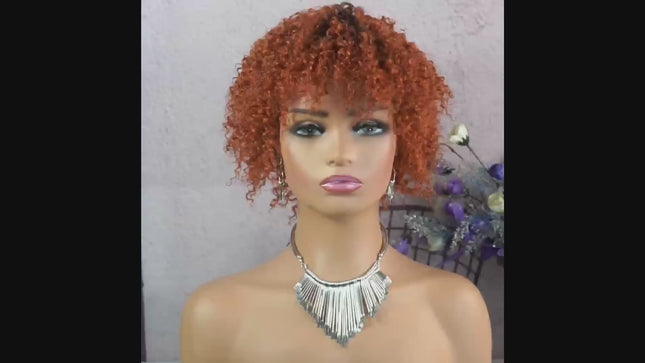 Machine made pixie cut wig---JK9037---#T1B/350