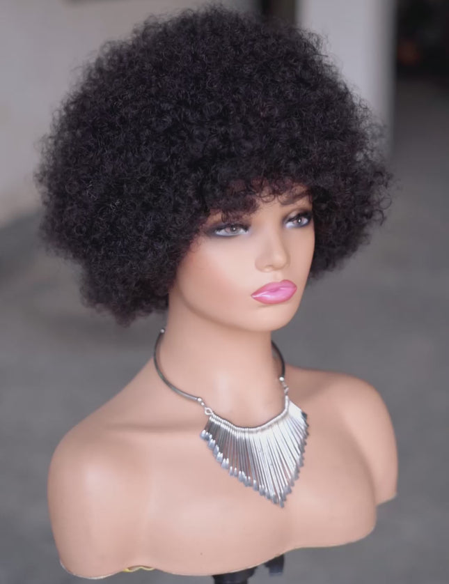 Machine made pixie cut wig---JK9032-10 inch