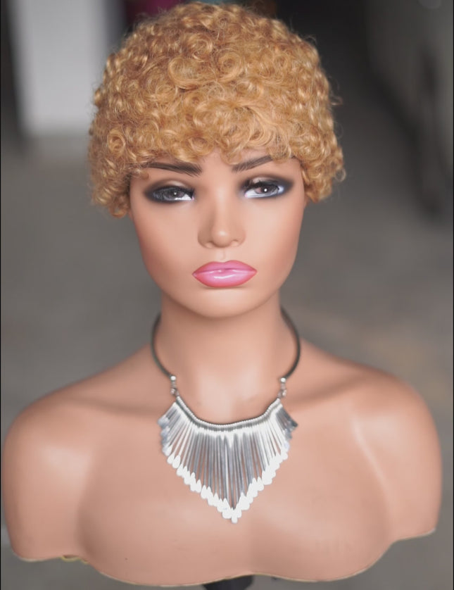 Machine made pixie cut wig---JK9044---#27-pay 1 get 2