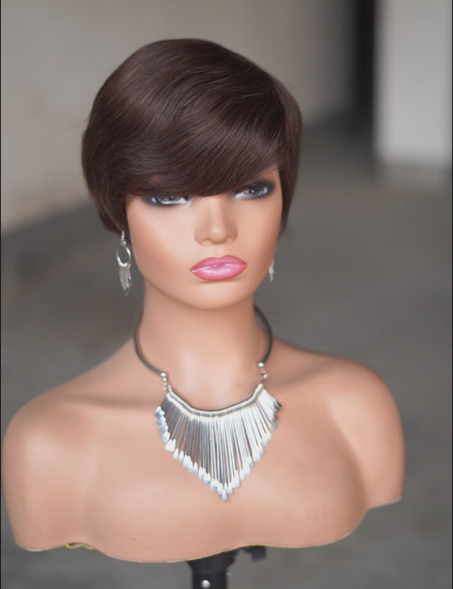 Machine made pixie cut wig---JK9149---#2---pay 1 get 2
